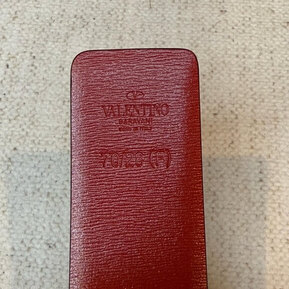 ( New ) Valentino VLogo Reversible Belt – Black/Red 70